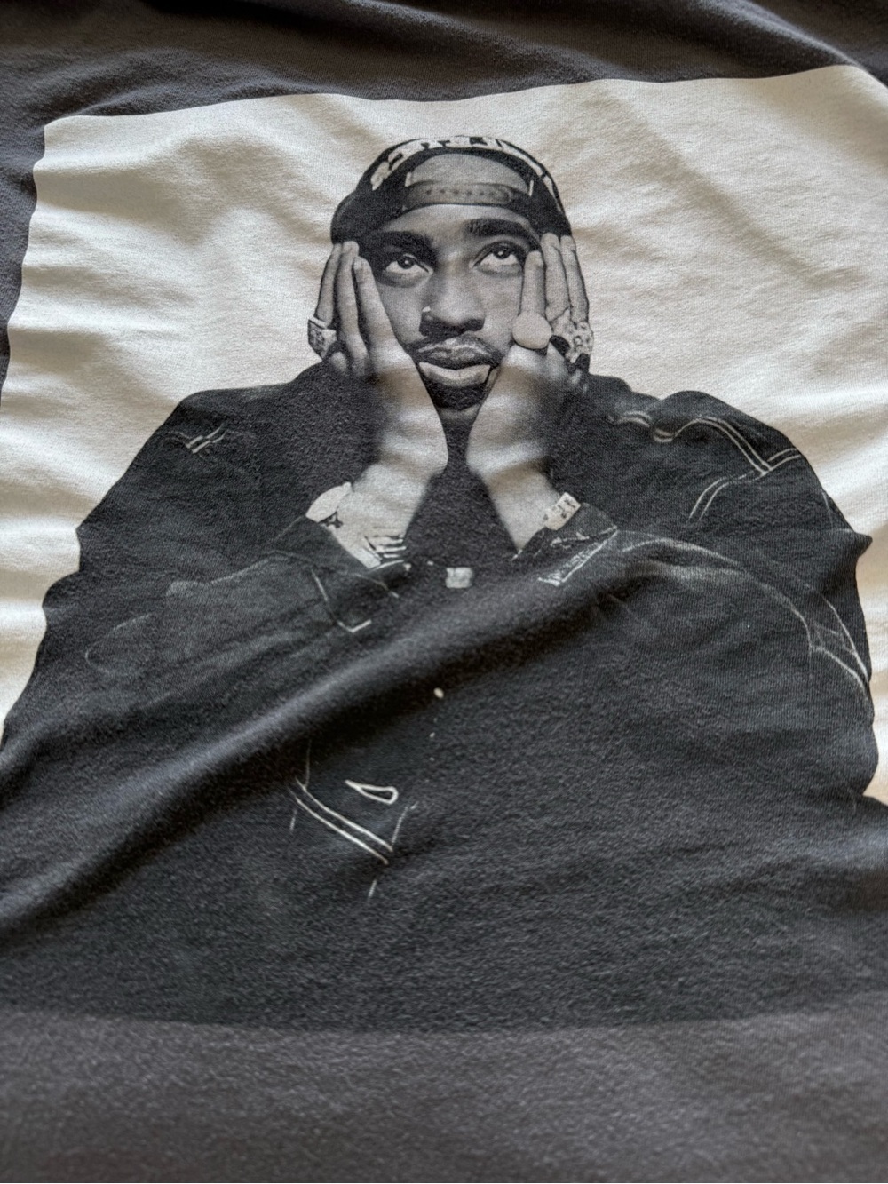 2PAC Men's Black Graphic Print Cotton Crew Neck Short Sleeve T-Shirt Size‎ M